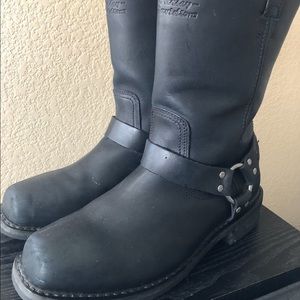 Black Harley Davidson boots men size 12